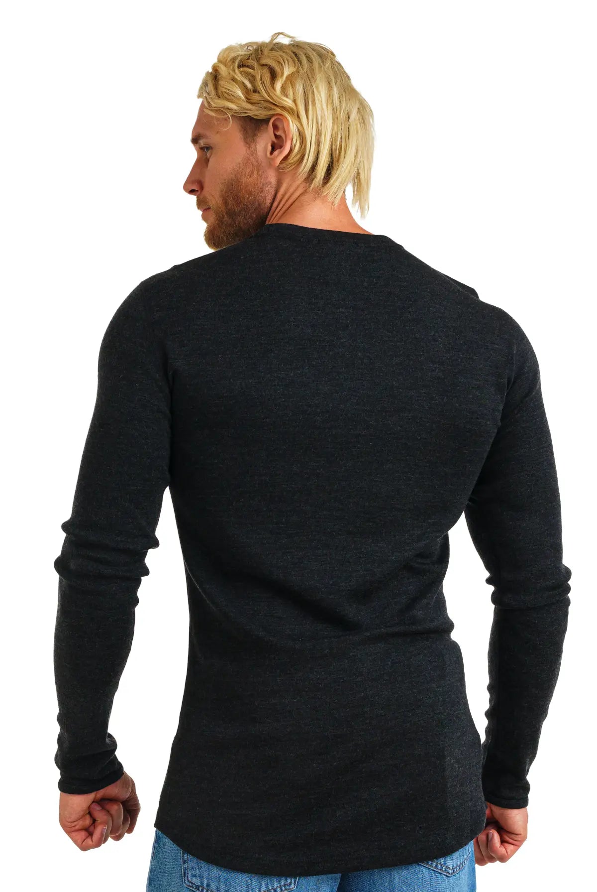Men's Merino Long Sleeve 320 Charcoal Grey — view 3